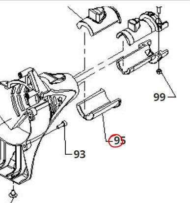 BOCCOLA ANTIVIBRANTE INFERIORE DECESPUGLIATORE P28/37 BLUE BIRD