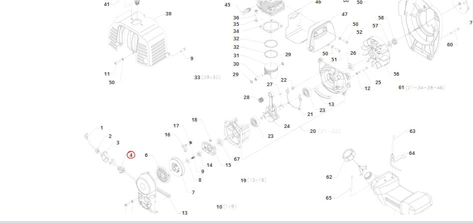 BOCCOLA GUIDA FUNICELLA PER DECES. 45/52/57/N25/31/39/52 BLUE BIRD