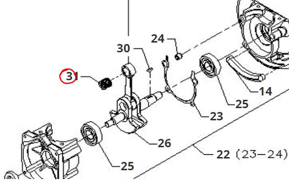 Gabbia ricambio decespugliatori PB K9x12x13FV Blue Bird