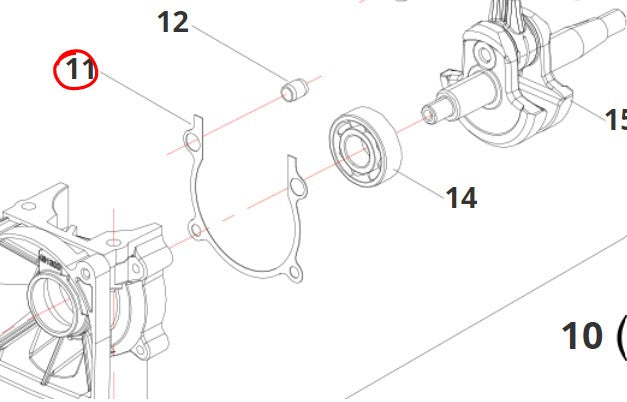 GUARNIZIONE  PER MOTOTRIVELLA/DECESPUGLIATORE P45-55 BLUE BIRD