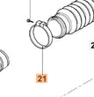 Fascia stringitubo ricambio per soffiatore BV162 Oleomac