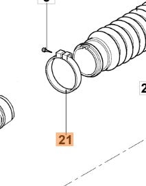 Fascia stringitubo ricambio per soffiatore BV162 Oleomac