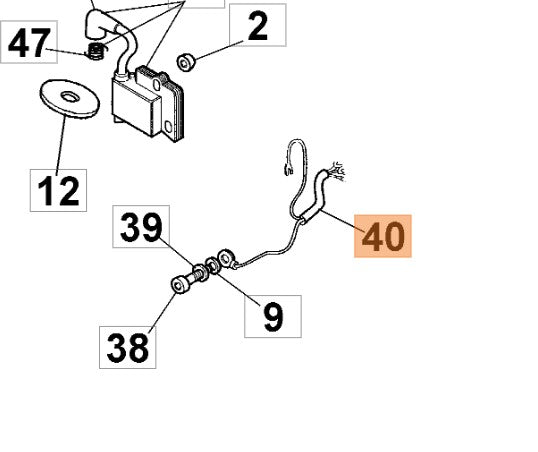 Cavetto doppio 130/110 ricambio per soffiatore Oleomac BV126