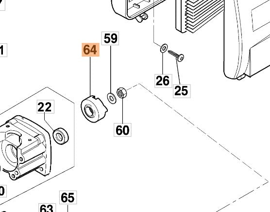 Trascinatore ricambio per soffiatore BV162 Oleomac