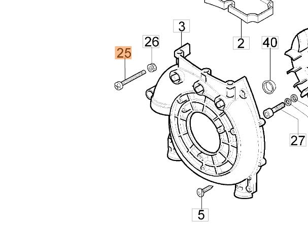 Vite ricambio per soffiatore BV162