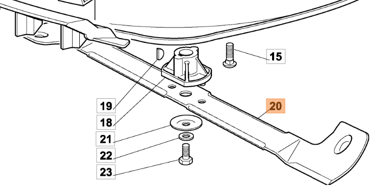 LAMA MULCHING RICAMBIO PRE TRATTORINO OM72 12.5HP OLOEMAC