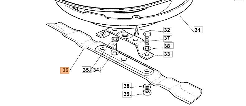 LAMA RICAMBIO PER TRATTORINO OM63 6.5 HP OLEOMAC