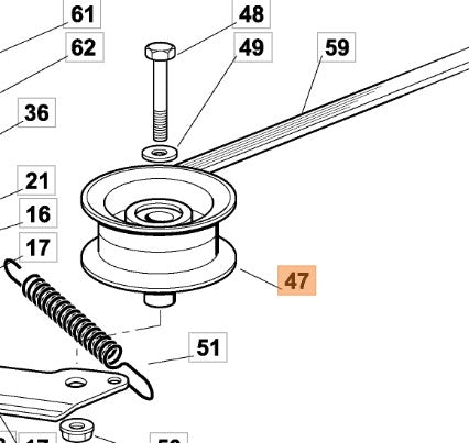 PULEGGIA RICAMBIO PER TRATTORINO RASAERBA OM 72 C OLEOMAC