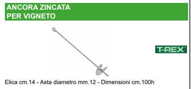 ANCORA ZINCATA PER VIGNETO CM.100HX14 DIAM.12MM