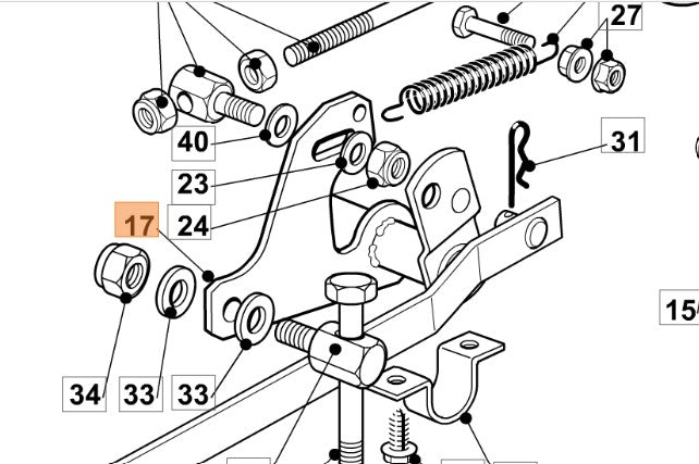Asse sollevamento ricambio per tarttorini Oleomac