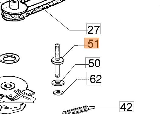 Perno filettato ricambio per Rasaprato Oleomac