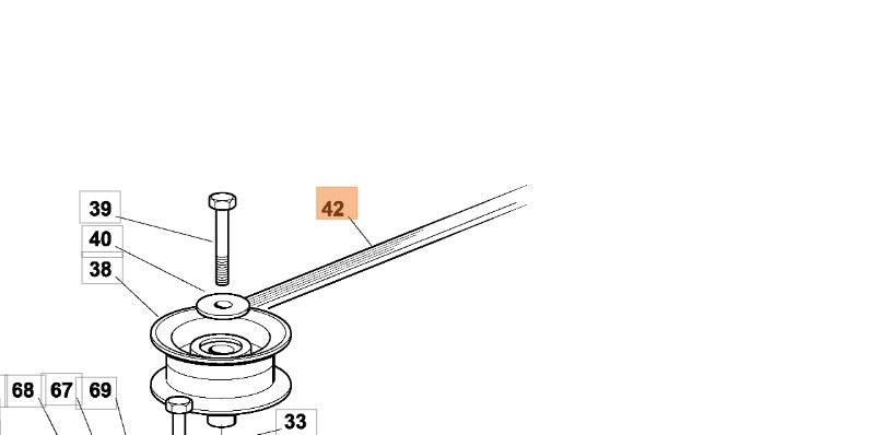 CINGHIA RICAMBIO PER TRATTORINO RASAERBA OM 72 C OLEOMAC
