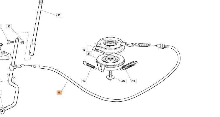 FILO RICAMBIO PER TRATTORINO OM63C 6.5HP OLEOMAC