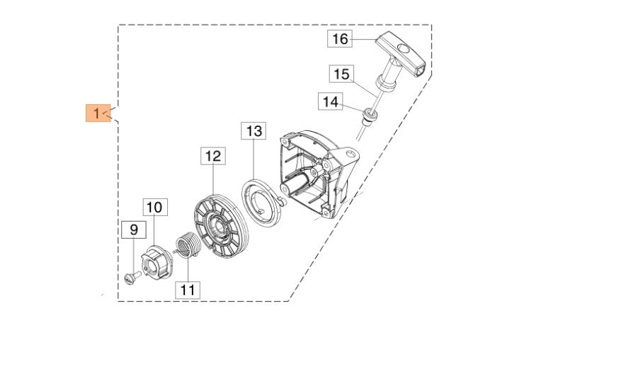 GRUPPO AVVIAMENTO COMPLETO STARTER RICAMBIO BC350 OLEOMAC