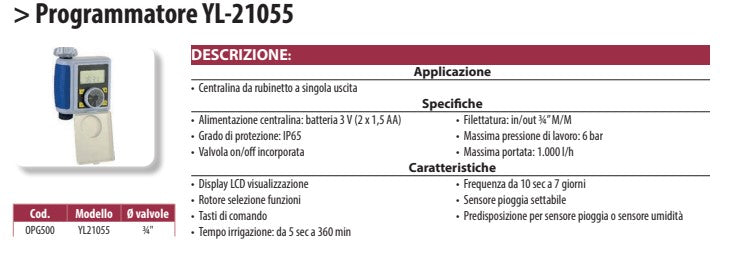 PROGRAMMATORE VALTICINO ZR-T-DDS2 TAP TIMER