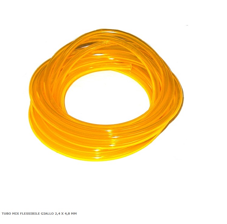 TUBO MISCELA IN PVC GIALLO YELLOW FLEX DA 5 MT. D 2.4X4,8 MM SERMAC