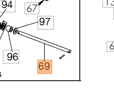 Asse ricambio per arieggiatore Oleomac