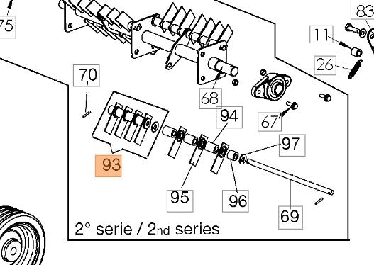 Kit coltelli ricambio arieggiatore SR 50 H 60Oleomac