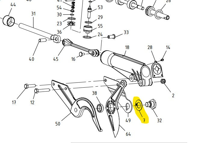Rondella bloccaggio per forbice F6 Campagnola