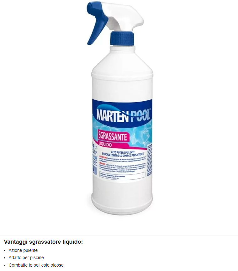 SGRASSANTE PER PISCINE LIQUIDO DA 1 KG. MARTEN