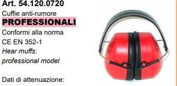 CUFFIA ANTIRUMORE MODELLO PROFESSIONAL SERMAC