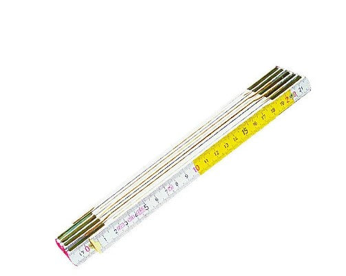 DOPPIOMETRO LEGNO CE BIANCO/GIALLO DA MT.2 MARCA ALTE