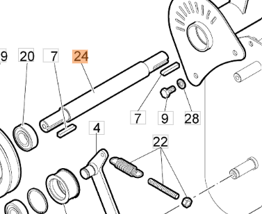 ALBERO PER TRINCIASARMENTI WB65(K1100H-KR 8.5-11) OLEOMAC