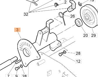 TELAIO PER TRINCIASARMENTI WB65(K110H/HR11/HR8.5) OLEOMAC