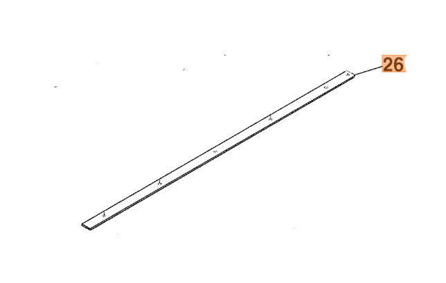 Supporto lama ricambio per tagliasiepi HT 27 Oleomac