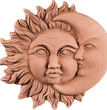 ECLISSI GALESTRO SOLE LUNA CM.25 IN TERRACOTTA ANTICO MESTIERE