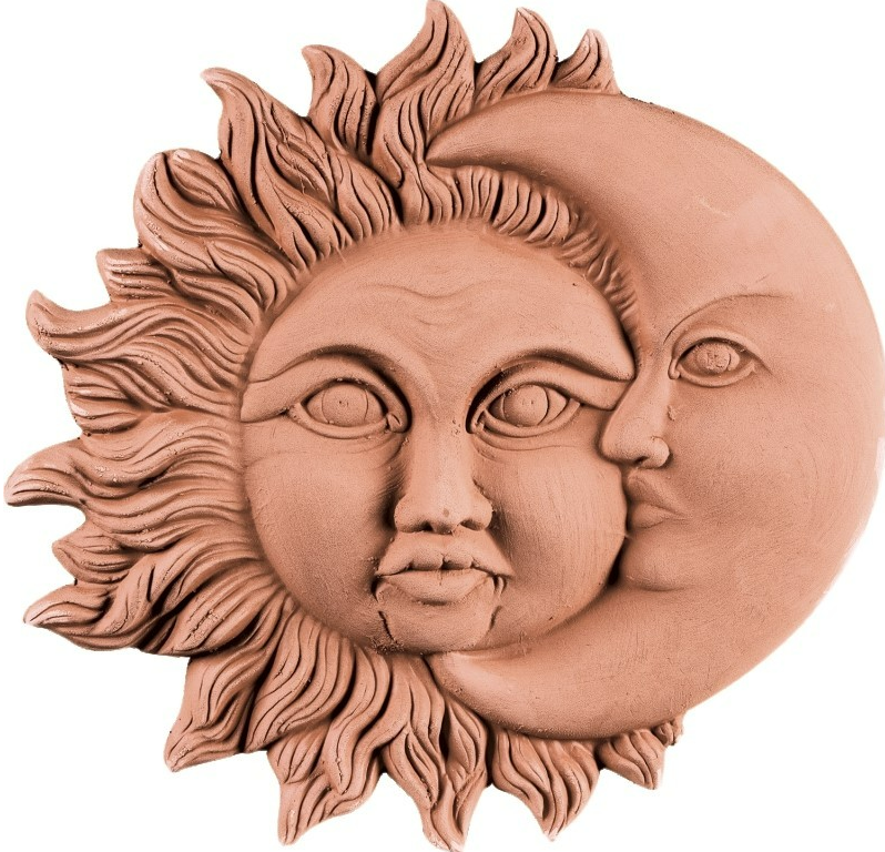 ECLISSI GALESTRO SOLE LUNA CM.25 IN TERRACOTTA ANTICO MESTIERE