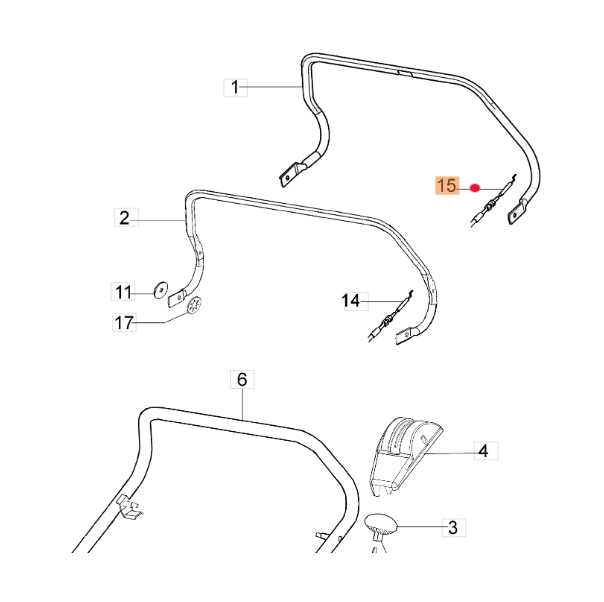 FILO TRAZIONE PER RASAERBA LUX47/53K/V/TV MAX 53 OLEOMAC