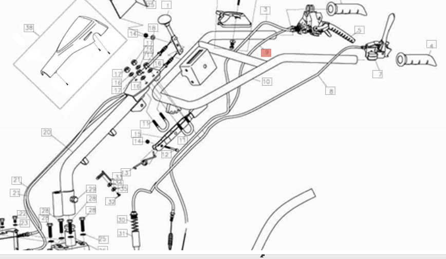 CAVO PER MOTOZAPPA NIBBI OLEOMAC 118 DIESEL BENZINA