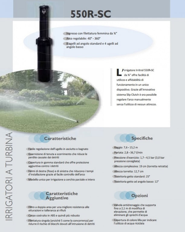 IRRIGATORE DINAMICO 550 R IRRITROL