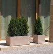 VASO KEBE QUADRO GREENER CM.40 CON RISERVA D'ACQUA BEIGE RUOTE DUNE
