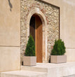 VASO KEBE QUADRO GREENER CM.40 CON RISERVA D'ACQUA BEIGE RUOTE DUNE