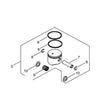 PISTONE KIT PER DECESPUGLIATORE T410TS SHINDAIWA ECHO