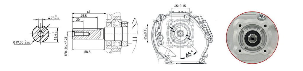 MOTORE MOTOZAPPA MOTOPOMPA ZBM210 L2 ALB.CILINDRICO 19,05HP 7 ZANETTI