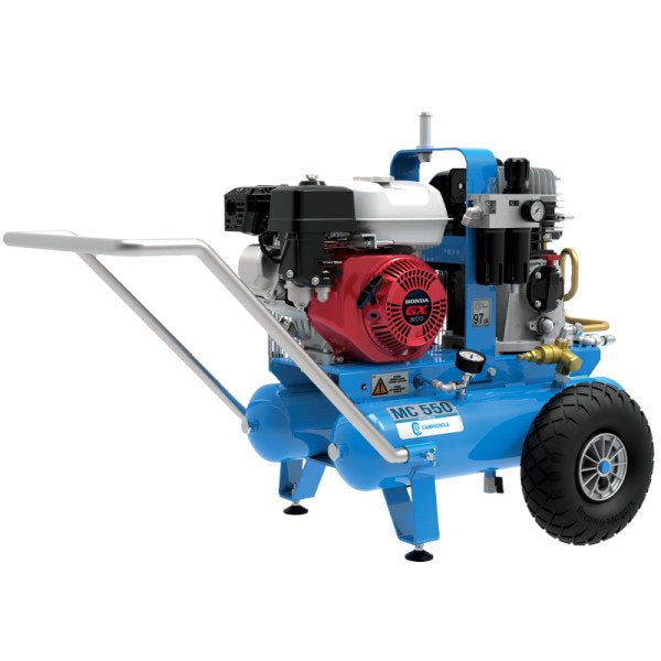 MOTOCOMPRESSORE KIT MARCA CAMPAGNOLA TIPO MC 550 MOTORE HONDA CON 2 ABBACCHIATORI TUONO E TUBI
