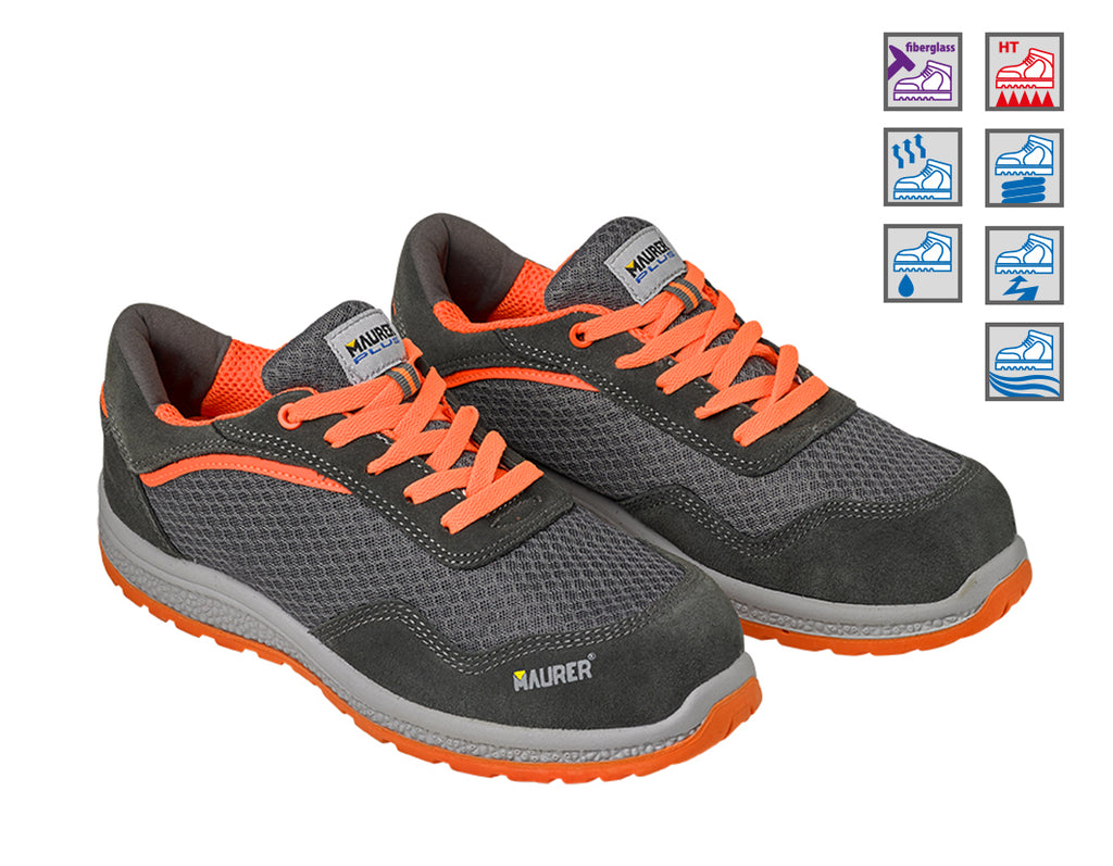 SCARPA BASSA GIAU 42 MAURER PLUS S1 GRIGIO/ARANCIO