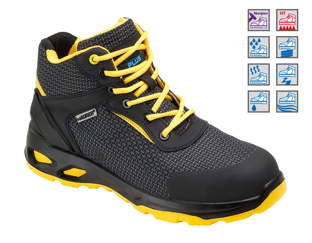 SCARPA ALTA AMERINA 44 MAURER PLUS S3 NERO/GIALLO