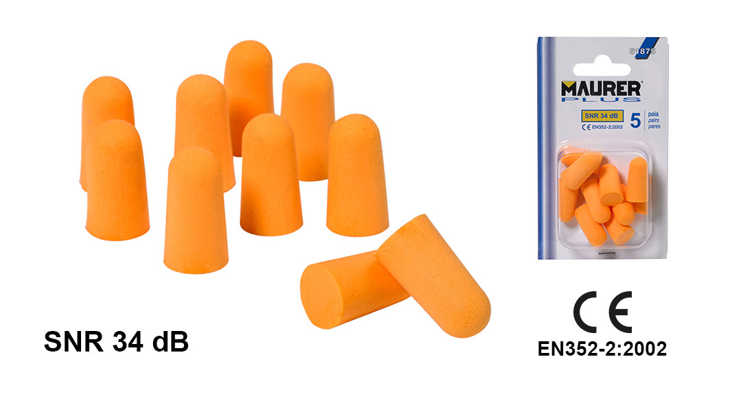 TAPPI AURICOLARI MONOUSO MAURER CONFEZIONE DA 5 PAIA BLISTER