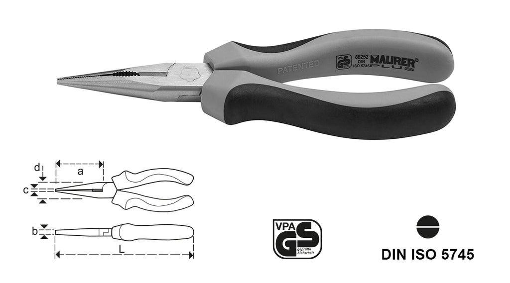 PINZA BECCO LUNGO MAURER PLUS 150MM