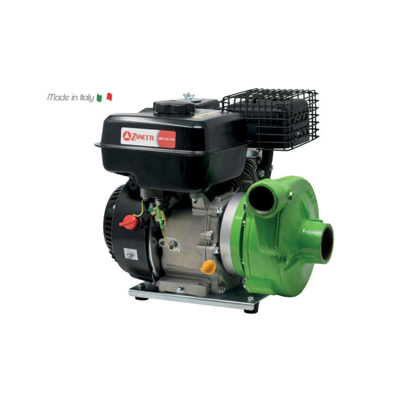 MOTOPOMPA CENTRIFUGA GHISA ZBM 210 BENZINA HP 7 PREV.MT.54/MAX 250