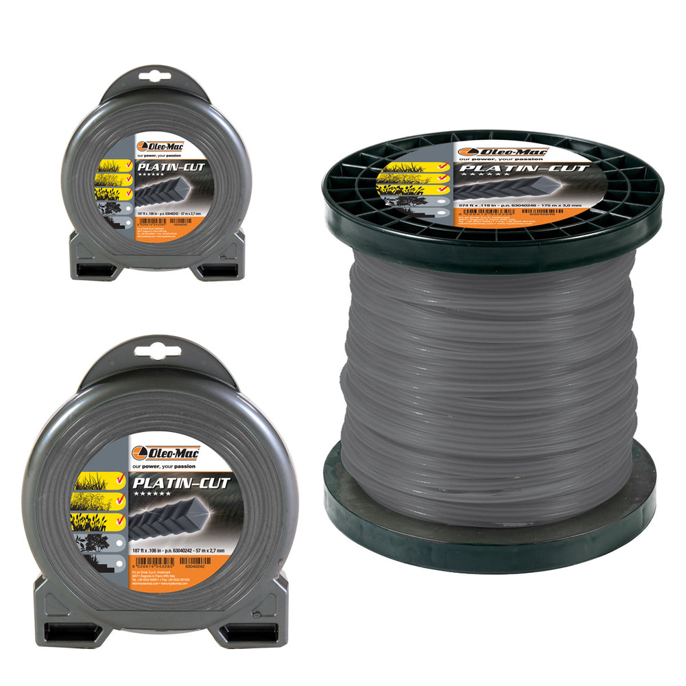 FILO DECESPUGLIATORE PLATIN-CUT QUADRO DIAMETRO 3.5 MT.32 OLEOMAC