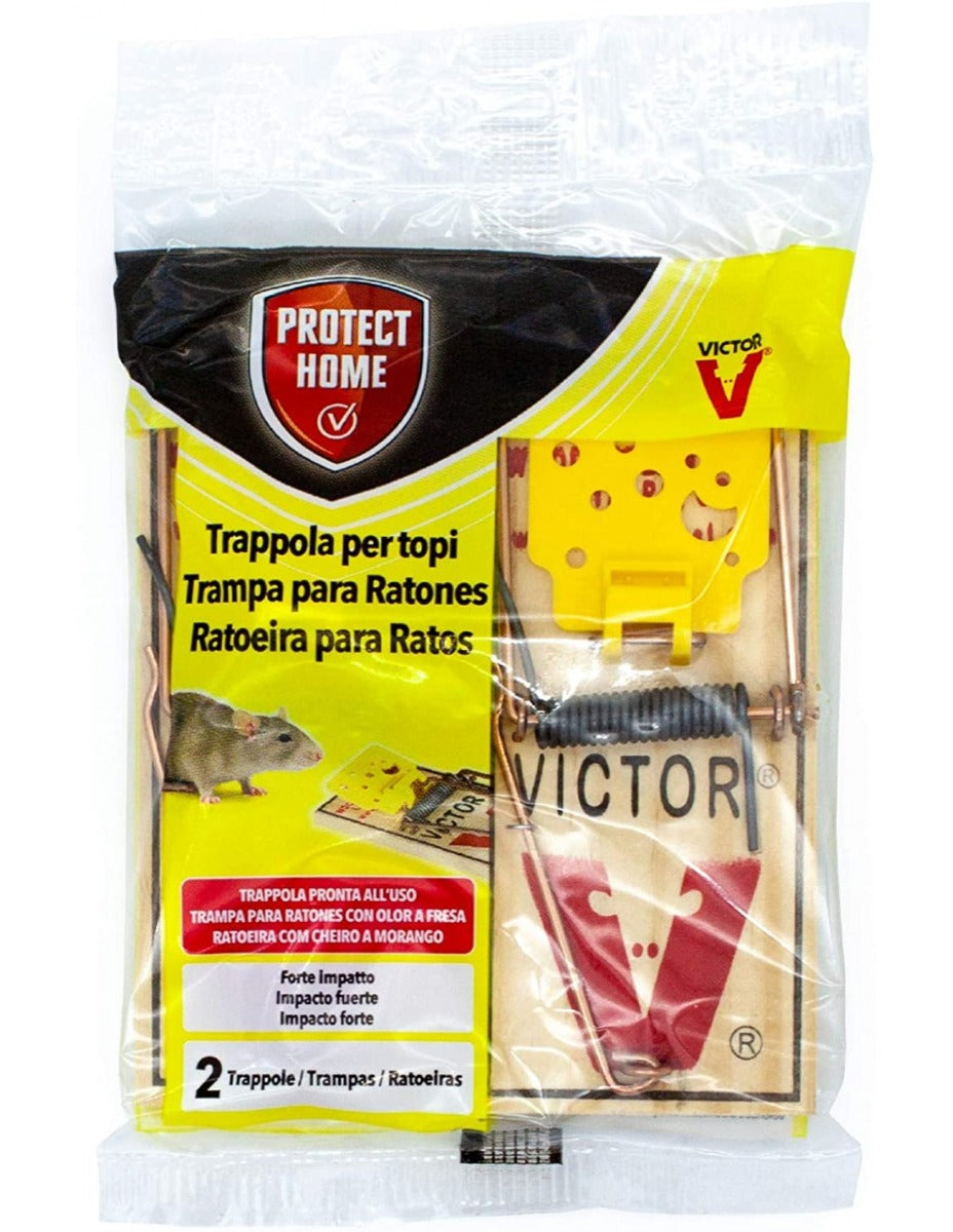 TRAPPOLA PER TOPI CON 2 TRAPPOLE PROTECT HOME