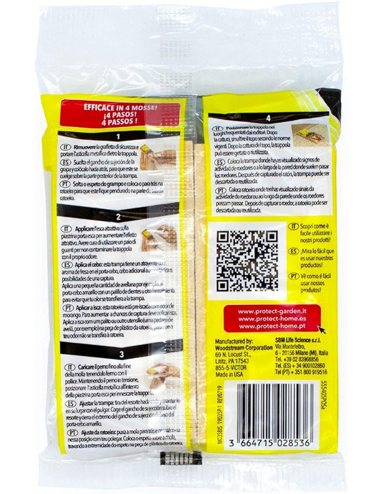 TRAPPOLA PER TOPI CON 2 TRAPPOLE PROTECT HOME