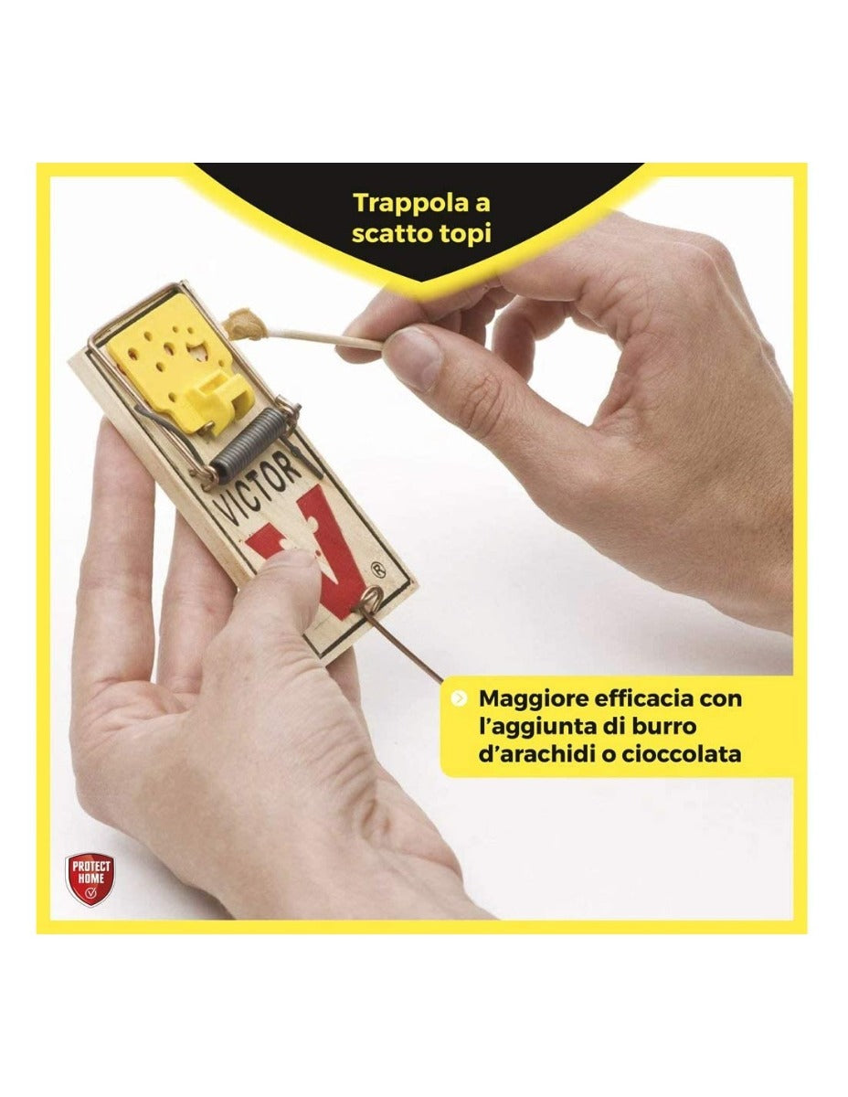 TRAPPOLA PER TOPI CON 2 TRAPPOLE PROTECT HOME