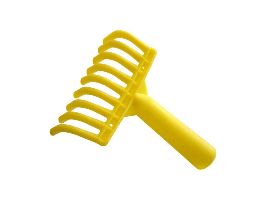 RASTRELLO MANUALE PLASTICA PER OLIVE 9 DENTI CON FORO PER MANICO
