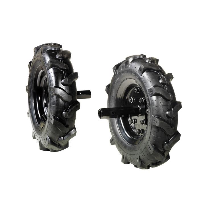 COPPIA RUOTE LATERALI 3.5-8" PER MOTOZAPPA OLEOMAC/NIBBI BERTOLINI
